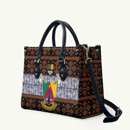 Cameroon Toghu Leather Bag Flag Coat Of Arms - Traditional Bamenda Art