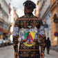 Cameroon Toghu Long Sleeve Button Shirt Flag Coat Of Arms - Traditional Bamenda Art