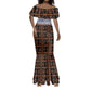 Cameroon Toghu Mermaid Dress Flag Coat Of Arms - Traditional Bamenda Art