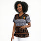 Cameroon Toghu Scrub Top Flag Coat Of Arms - Traditional Bamenda Art