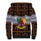 Cameroon Toghu Sherpa Hoodie Flag Coat Of Arms - Traditional Bamenda Art