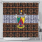 Cameroon Toghu Shower Curtain Flag Coat Of Arms - Traditional Bamenda Art