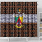 Cameroon Toghu Shower Curtain Flag Coat Of Arms - Traditional Bamenda Art