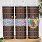 Cameroon Toghu Skinny Tumbler Flag Coat Of Arms - Traditional Bamenda Art