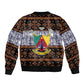 Cameroon Toghu Sleeve Zip Bomber Jacket Flag Coat Of Arms - Traditional Bamenda Art