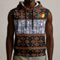 Cameroon Toghu Sleeveless Hoodie Flag Coat Of Arms - Traditional Bamenda Art