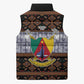 Cameroon Toghu Sleeveless Puffer Jacket Flag Coat Of Arms - Traditional Bamenda Art
