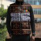 Cameroon Toghu Sleeveless Puffer Jacket Flag Coat Of Arms - Traditional Bamenda Art