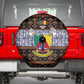 Cameroon Toghu Spare Tire Cover Flag Coat Of Arms - Traditional Bamenda Art