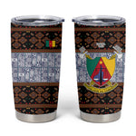 Cameroon Toghu Tumbler Cup Flag Coat Of Arms - Traditional Bamenda Art