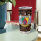 Cameroon Toghu Tumbler Cup Flag Coat Of Arms - Traditional Bamenda Art
