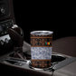 Cameroon Toghu Tumbler Cup Flag Coat Of Arms - Traditional Bamenda Art