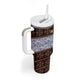 Cameroon Toghu Tumbler With Handle Flag Coat Of Arms - Traditional Bamenda Art