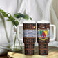 Cameroon Toghu Tumbler With Handle Flag Coat Of Arms - Traditional Bamenda Art