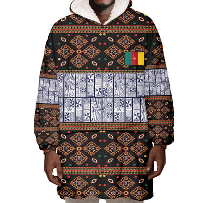 Cameroon Toghu Wearable Blanket Hoodie Flag Coat Of Arms - Traditional Bamenda Art
