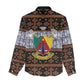 Cameroon Toghu Women Casual Shirt Flag Coat Of Arms - Traditional Bamenda Art