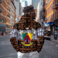 Cameroon Toghu Zip Hoodie Flag Coat Of Arms - Traditional Bamenda Art