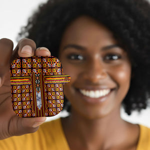 Cameroon Toghu AirPods Case Vibrant Bamenda Tribal - Authentic African Folk Art