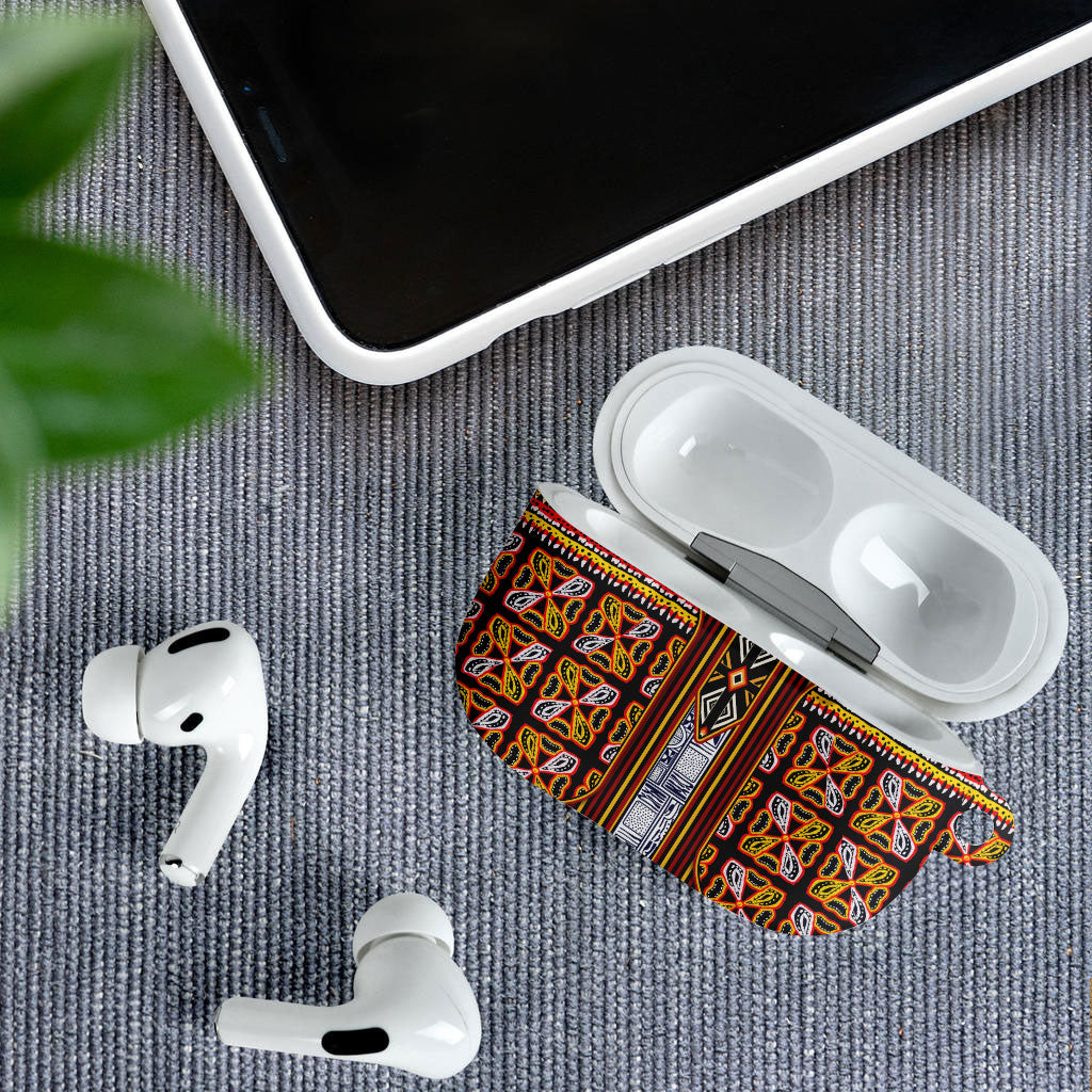 Cameroon Toghu AirPods Case Vibrant Bamenda Tribal - Authentic African Folk Art