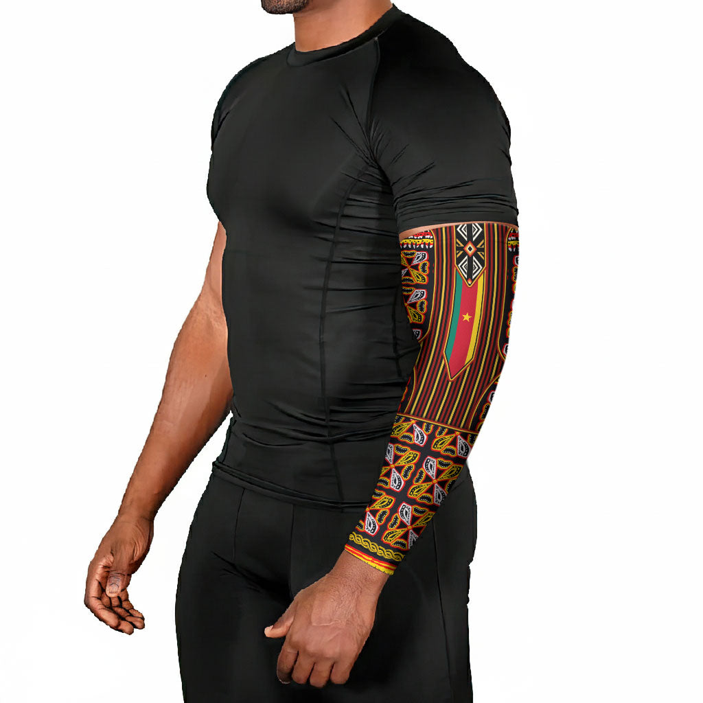 Cameroon Toghu Arm Sleeves Vibrant Bamenda Tribal - Authentic African Folk Art