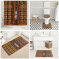 Cameroon Toghu Bathroom Set Vibrant Bamenda Tribal - Authentic African Folk Art