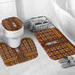 Cameroon Toghu Bathroom Set Vibrant Bamenda Tribal - Authentic African Folk Art