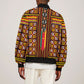Cameroon Toghu Bomber Jacket Vibrant Bamenda Tribal - Authentic African Folk Art