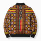 Cameroon Toghu Bomber Puffer Jacket Vibrant Bamenda Tribal - Authentic African Folk Art