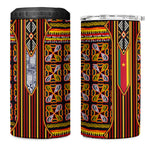 Cameroon Toghu 4 in 1 Can Cooler Tumbler Vibrant Bamenda Tribal - Authentic African Folk Art