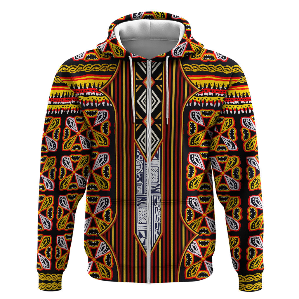 Cameroon Toghu Hoodie Vibrant Bamenda Tribal - Authentic African Folk Art