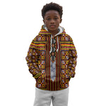 Cameroon Toghu Kid Hoodie Vibrant Bamenda Tribal - Authentic African Folk Art