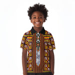 Cameroon Toghu Kid Polo Shirt Vibrant Bamenda Tribal - Authentic African Folk Art