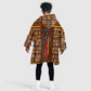 Cameroon Toghu Kid Wearable Blanket Hoodie Vibrant Bamenda Tribal - Authentic African Folk Art
