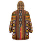 Cameroon Toghu Kid Wearable Blanket Hoodie Vibrant Bamenda Tribal - Authentic African Folk Art