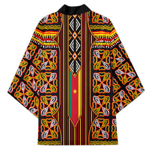 Cameroon Toghu Kimono Vibrant Bamenda Tribal - Authentic African Folk Art