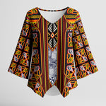 Cameroon Toghu Kimono Sleeve Blouse Vibrant Bamenda Tribal - Authentic African Folk Art