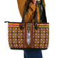 Cameroon Toghu Leather Tote Bag Vibrant Bamenda Tribal - Authentic African Folk Art