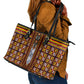 Cameroon Toghu Leather Tote Bag Vibrant Bamenda Tribal - Authentic African Folk Art