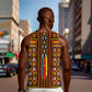 Cameroon Toghu Men Tank Top Vibrant Bamenda Tribal - Authentic African Folk Art