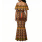 Cameroon Toghu Mermaid Dress Vibrant Bamenda Tribal - Authentic African Folk Art