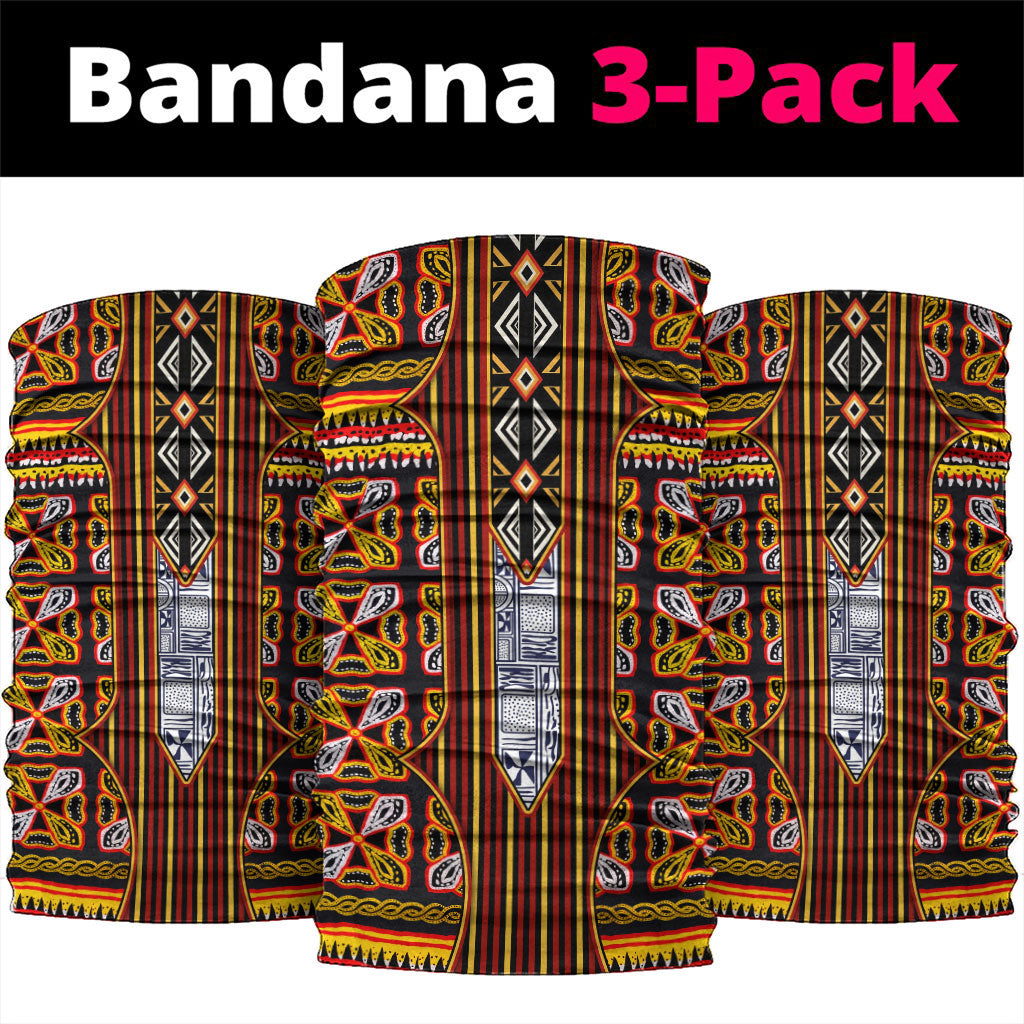 Cameroon Toghu Neck Gaiter Vibrant Bamenda Tribal - Authentic African Folk Art
