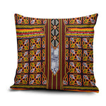 Cameroon Toghu Pillow Cover Vibrant Bamenda Tribal - Authentic African Folk Art