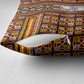 Cameroon Toghu Pillow Cover Vibrant Bamenda Tribal - Authentic African Folk Art