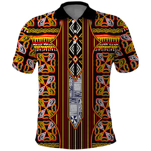 Cameroon Toghu Polo Shirt Vibrant Bamenda Tribal - Authentic African Folk Art