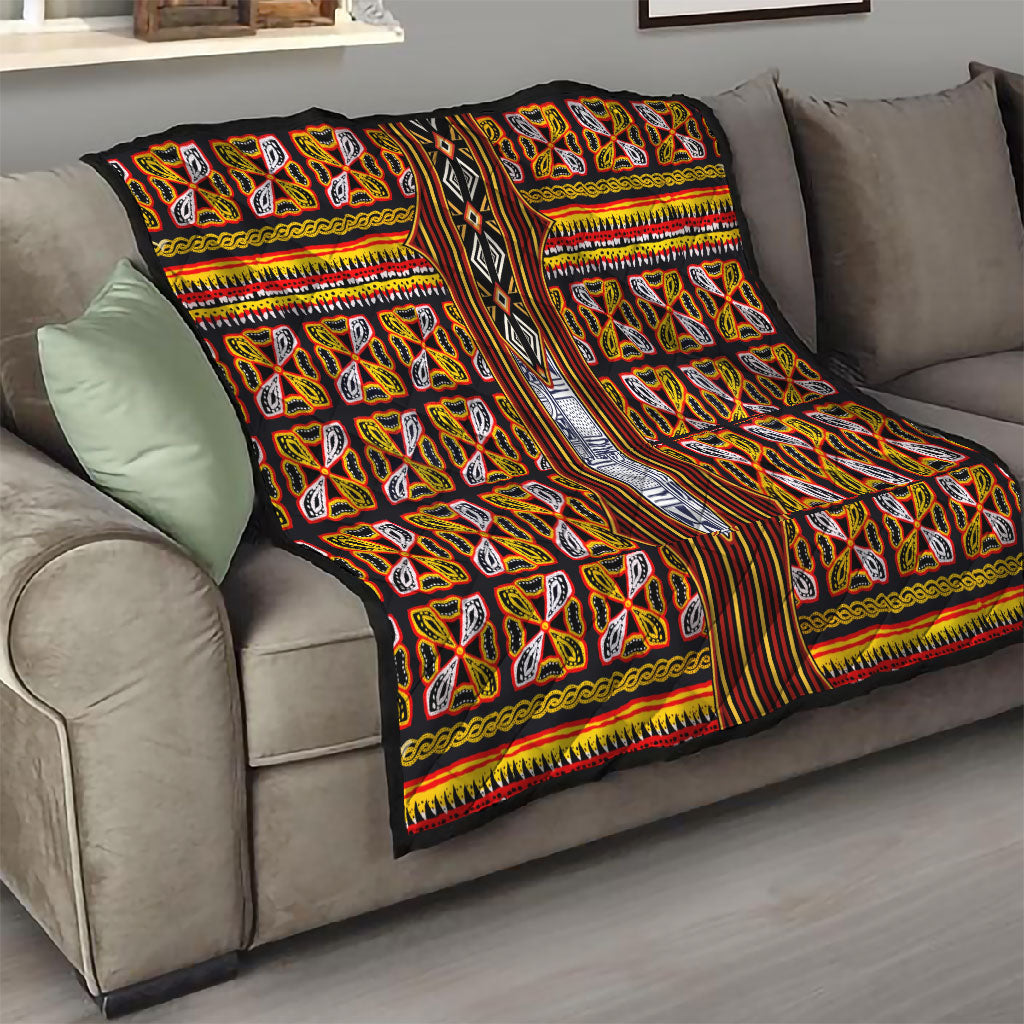 Cameroon Toghu Quilt Vibrant Bamenda Tribal - Authentic African Folk Art