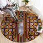 Cameroon Toghu Round Carpet Vibrant Bamenda Tribal - Authentic African Folk Art