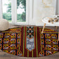 Cameroon Toghu Round Carpet Vibrant Bamenda Tribal - Authentic African Folk Art