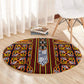 Cameroon Toghu Round Carpet Vibrant Bamenda Tribal - Authentic African Folk Art