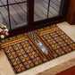 Cameroon Toghu Rubber Doormat Vibrant Bamenda Tribal - Authentic African Folk Art