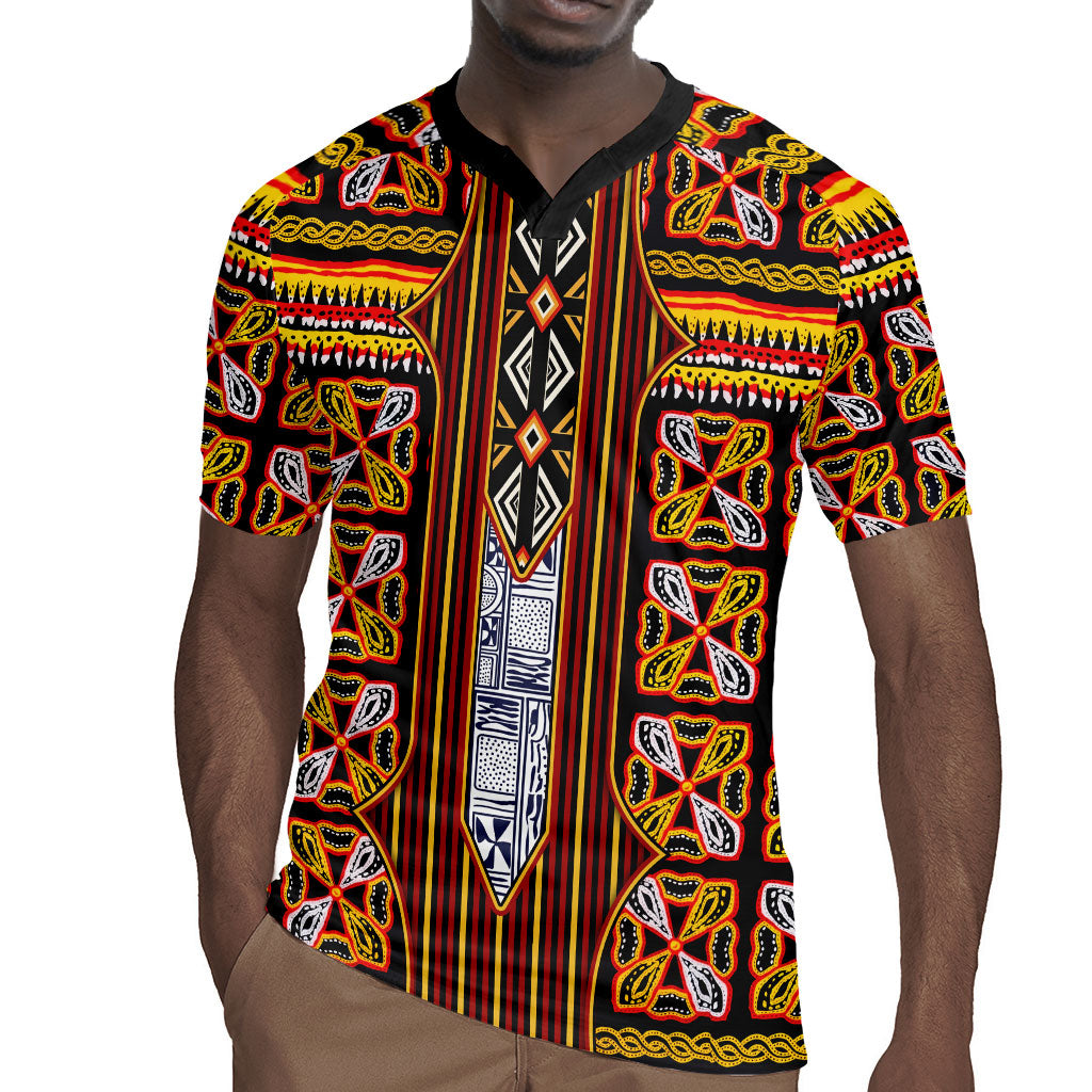 Cameroon Toghu Rugby Jersey Vibrant Bamenda Tribal - Authentic African Folk Art